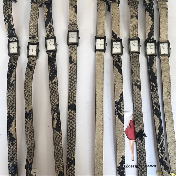 Rebecca Minkoff double wrap bracelet watch, python - Picture 14 of 14